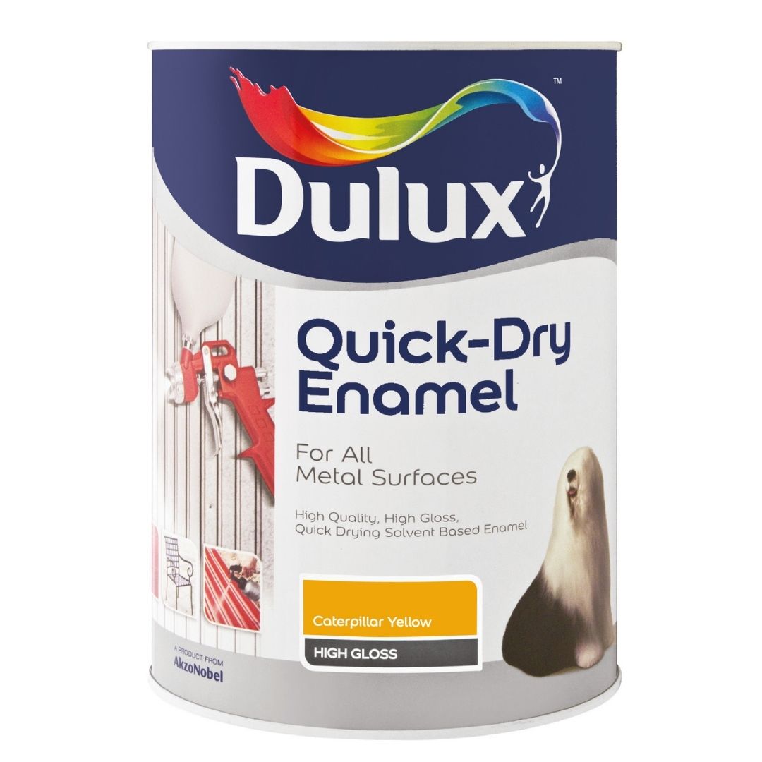 Dulux Quick Dry Enamel Black 5L Dulux Paint Specialist Centre